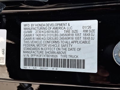 2026 Honda Ridgeline TrailSport+