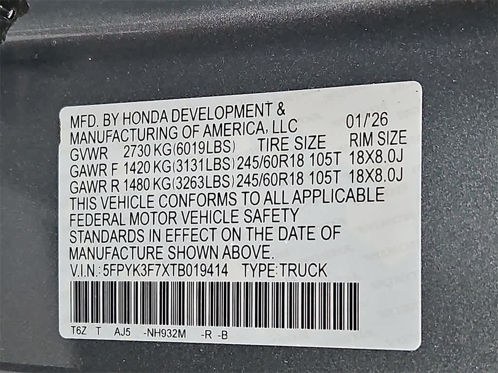 2026 Honda Ridgeline TrailSport+