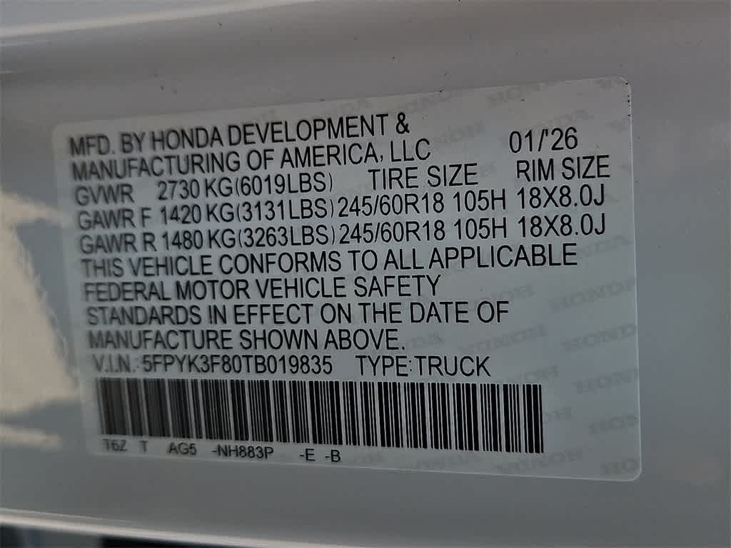 2026 Honda Ridgeline Black Edition