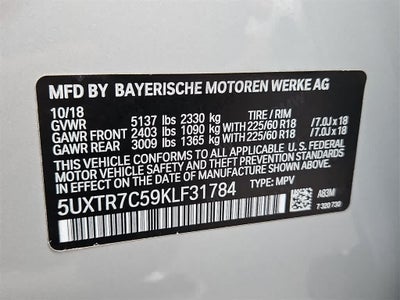 2019 BMW X3 sDrive30i sDrive30i