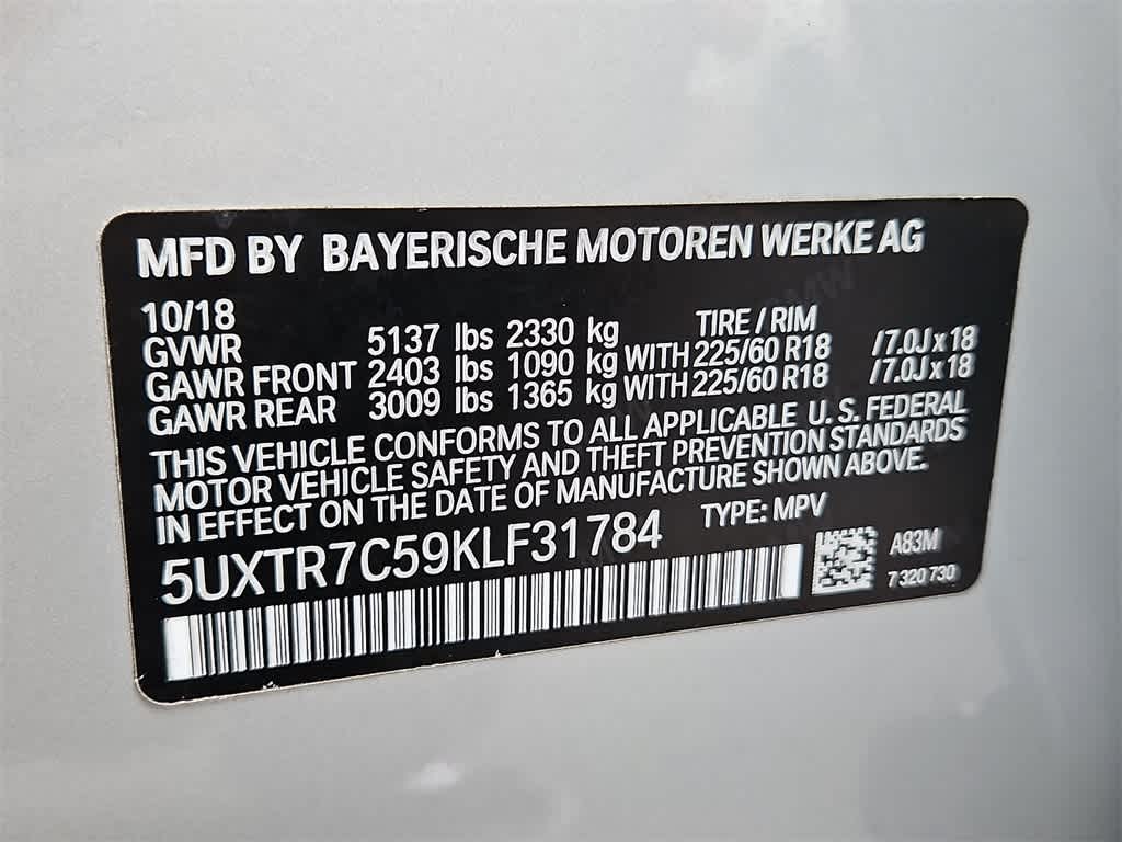 2019 BMW X3 sDrive30i sDrive30i