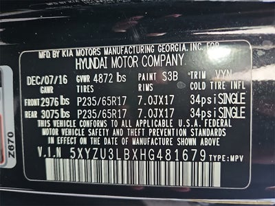 2017 Hyundai Santa Fe Sport 2.4L