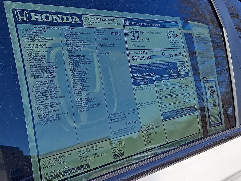 2026 Honda CR-V Hybrid Sport-L