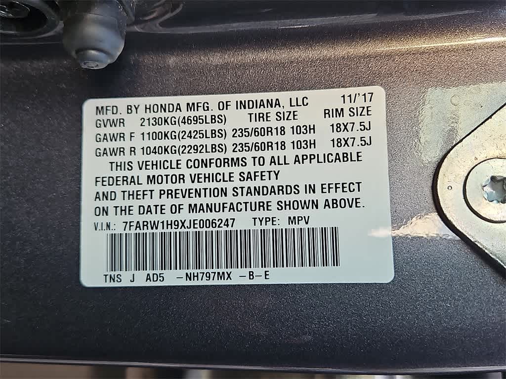 2018 Honda CR-V Touring