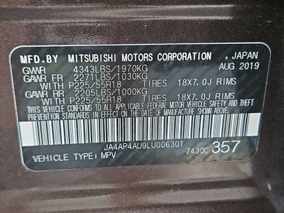 2020 Mitsubishi Outlander Sport SE 2.0