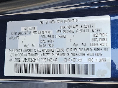 2018 Mazda Mazda6 Touring