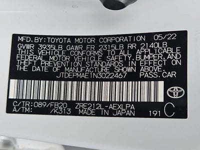 2022 Toyota Corolla LE