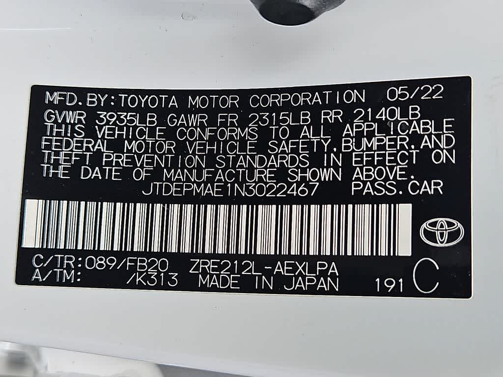 2022 Toyota Corolla LE