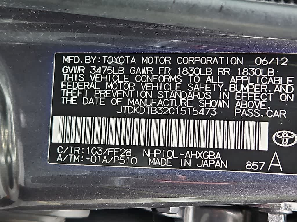 2012 Toyota Prius c Three