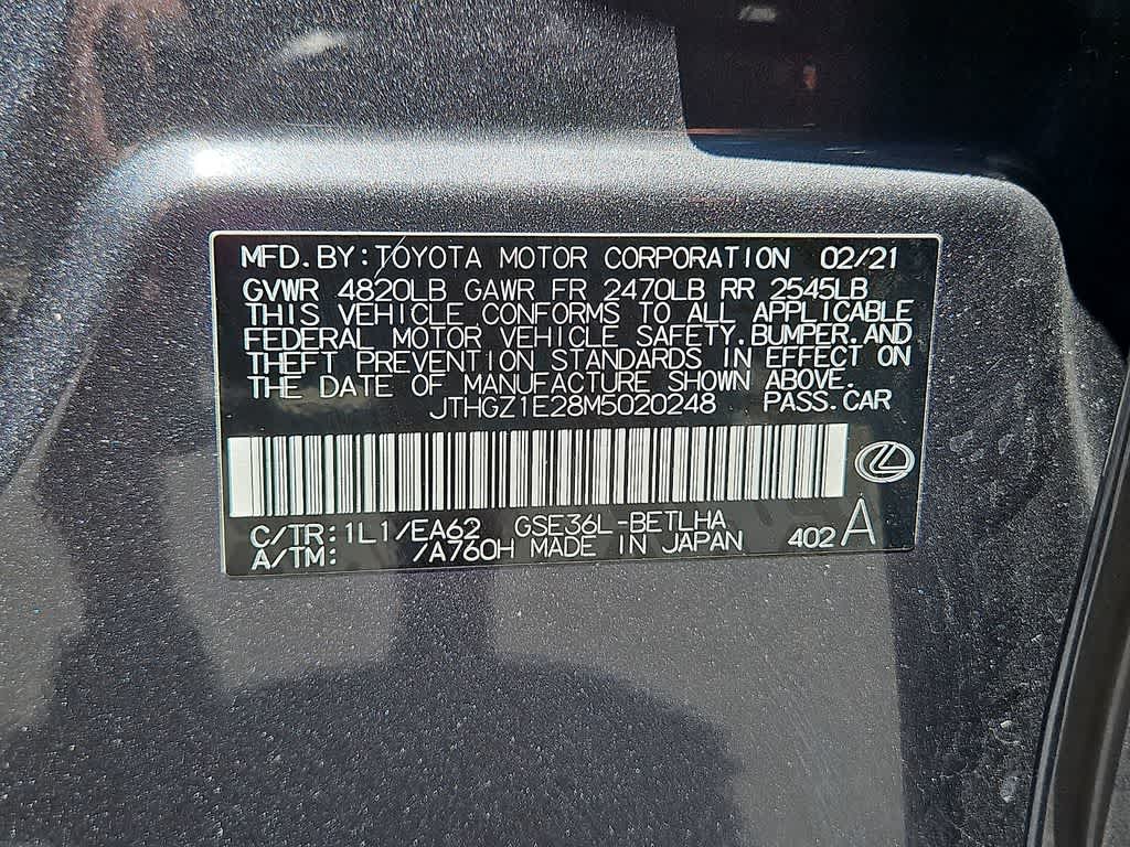 2021 Lexus IS 350 F SPORT