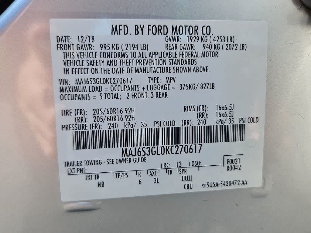 2019 Ford EcoSport SE