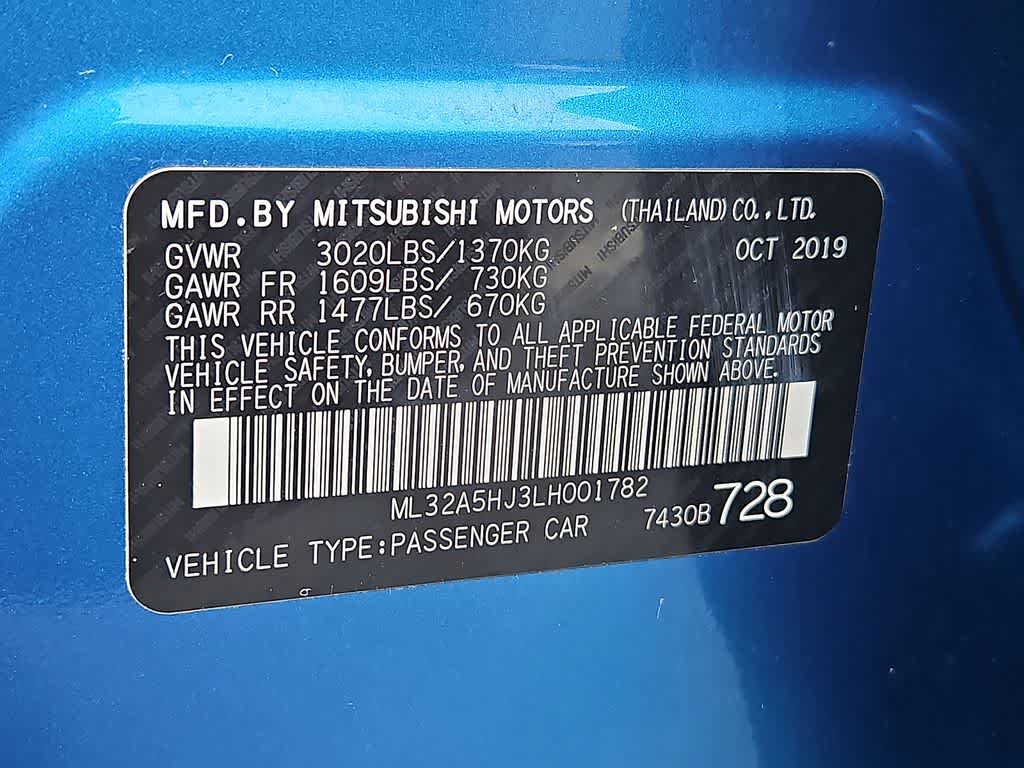 2020 Mitsubishi Mirage LE